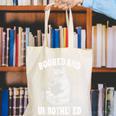 Booked And Unbothered Cat Reading Book Lovers Canvas Tote Bag