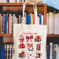 All Booked For Valentine Coquette Bow Girl Women Teacher Canvas Tote Bag