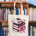 All Booked For Valentine's Teacher Coquette Bow Coffee Book Canvas Tote Bag