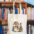Bookish Christmas North Pole Book Club Snowman Book Worm Canvas Tote Bag