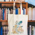 Bookish Quote In a World Of Bookworms Be a Book Dragon Canvas Tote Bag Bookish Quote In a World Of Bookworms Be a Book Dragon Canvas Tote Bag