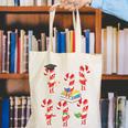 Bookmas Christmas Books Shirt Candy Cane Bookworm Canvas Tote Bag
