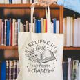 Books I Believe In Love At First Chapter Book Lover Canvas Tote Bag