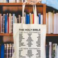 The Books Of The Bible Old And New Testament Complete List Canvas Tote Bag