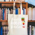 Books Booze And Besties Book Lover Bestie Squad Twinning Canvas Tote Bag