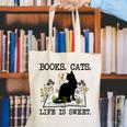 Books Cats Life Is Sweet Cat Book Lover Men Women Teen Canvas Tote Bag Books Cats Life Is Sweet Cat Book Lover Men Women Teen Canvas Tote Bag