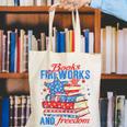Books Fireworks And Freedom 4th Of July Book Lover Canvas Tote Bag