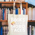 BOOKS ARE JUST WORD TACOS Canvas Tote Bag