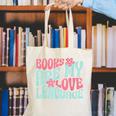 Books Are My Love Language Book Lover Reading Canvas Tote Bag