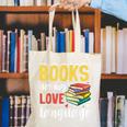 Books Are My Love Language Stack Canvas Tote Bag