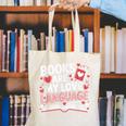 Books Are My Love Language Valentines Book Lover Teacher Canvas Tote Bag Books Are My Love Language Valentines Book Lover Teacher Canvas Tote Bag