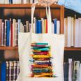 Books Painting Colorful Art Abstract Graphic Books Canvas Tote Bag Books Painting Colorful Art Abstract Graphic Books Canvas Tote Bag