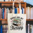 Books Are My Therapy Bookworm Reading Canvas Tote Bag
