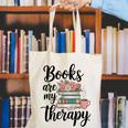 Books Are My Therapy Coffee Books Flowers Bookish Book Lover Canvas Tote Bag Books Are My Therapy Coffee Books Flowers Bookish Book Lover Canvas Tote Bag