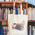 Books Are My Therapy Reading Lover Cozy Environment Canvas Tote Bag