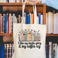 I Like My Books Spicy & My Coffee Icy Lover Bookworm Premium Canvas Tote Bag