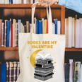 Books Are My Valentine Cute Book Lover Valentine's Day Canvas Tote Bag