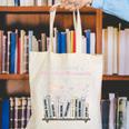 The Bookshelf Of a Hopeless Romantic Rom-Com Reading Bookish Canvas Tote Bag The Bookshelf Of a Hopeless Romantic Rom-Com Reading Bookish Canvas Tote Bag