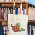 Bookworm Worm Reading Book Lover Read Books Librarian Canvas Tote Bag