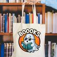 BOOOKS Cute Ghost Reading Books Halloween Canvas Tote Bag