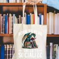 Born To Read Forced To Socialize Dragon Books Reading Canvas Tote Bag