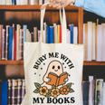 Bury Me With My Books Ghost Tee Canvas Tote Bag