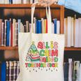 All Is Calm Said No Teacher Ever Book Christmas Tree Canvas Tote Bag