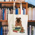 Capybara Glasses Reading Books Capybara Nerd Bookworm Canvas Tote Bag