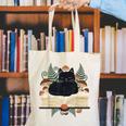 Cat On Open Book Mushrooms Ferns Dark Academia Canvas Tote Bag Cat On Open Book Mushrooms Ferns Dark Academia Canvas Tote Bag