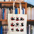 Cat Reading Books Lover Christmas Cat Lover Xmas Canvas Tote Bag