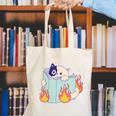 Cat Reading a Romance BookI Like My Books Extra Spicy Canvas Tote Bag Cat Reading a Romance BookI Like My Books Extra Spicy Canvas Tote Bag
