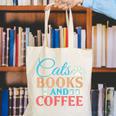 Cats Books And Coffee Canvas Tote Bag Cats Books And Coffee Canvas Tote Bag