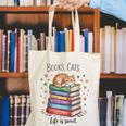 Cats Books Lover Men Women Canvas Tote Bag Cats Books Lover Men Women Canvas Tote Bag