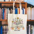 Chapter 12 Years Old 12th Birthday Wildflower Book Lover Canvas Tote Bag Chapter 12 Years Old 12th Birthday Wildflower Book Lover Canvas Tote Bag