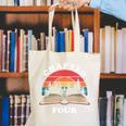 Chapter Four Book Reading 4th Birthday 4 Year Old Canvas Tote Bag Chapter Four Book Reading 4th Birthday 4 Year Old Canvas Tote Bag