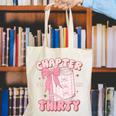 Chapter Thirty Est 1995 Cute 30th Birthday Book Bow Coquette Canvas Tote Bag
