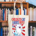 Childless Cat Ladies Vote Kamala Harris Cute Comic Book Cat Canvas Tote Bag