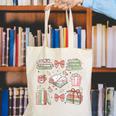Christmas Book Lover Reading Reader Men Women Kids Xmas Canvas Tote Bag