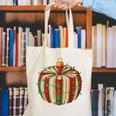 Christmas Book Ornament Lights Holiday Reading Lover Teacher Canvas Tote Bag