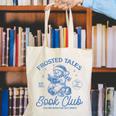 Christmas Snowman Frosted Tales Book Club Canvas Tote Bag