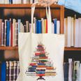 Christmas Tree Book Bookworm Canvas Tote Bag Christmas Tree Book Bookworm Canvas Tote Bag