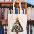 Christmas Tree Books Canvas Tote Bag