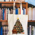 Christmas Tree Bookshelf Book Lover Library Canvas Tote Bag Christmas Tree Bookshelf Book Lover Library Canvas Tote Bag
