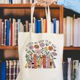 I Closed My Book To Be Here Floral Bookworm Reading Canvas Tote Bag