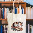 Coffee Cats And Books Cozy Calico Reader Love Cute Cat Canvas Tote Bag Coffee Cats And Books Cozy Calico Reader Love Cute Cat Canvas Tote Bag