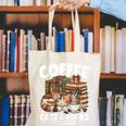 Coffee Cats And Books Cats And Reading Lovers Canvas Tote Bag