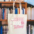 Coffee Lover Shirt Coffee And Books And Tattoos Men Women Canvas Tote Bag