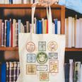 Coquette Boys Of Tommen Books Stamp Tommen College Tees Canvas Tote Bag Coquette Boys Of Tommen Books Stamp Tommen College Tees Canvas Tote Bag