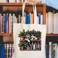 Cosy Sloth In Bookshelf With Plants Canvas Tote Bag