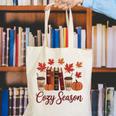 Cozy Season Autumn Leaves Books Pumpkins Fall Halloween Canvas Tote Bag Cozy Season Autumn Leaves Books Pumpkins Fall Halloween Canvas Tote Bag